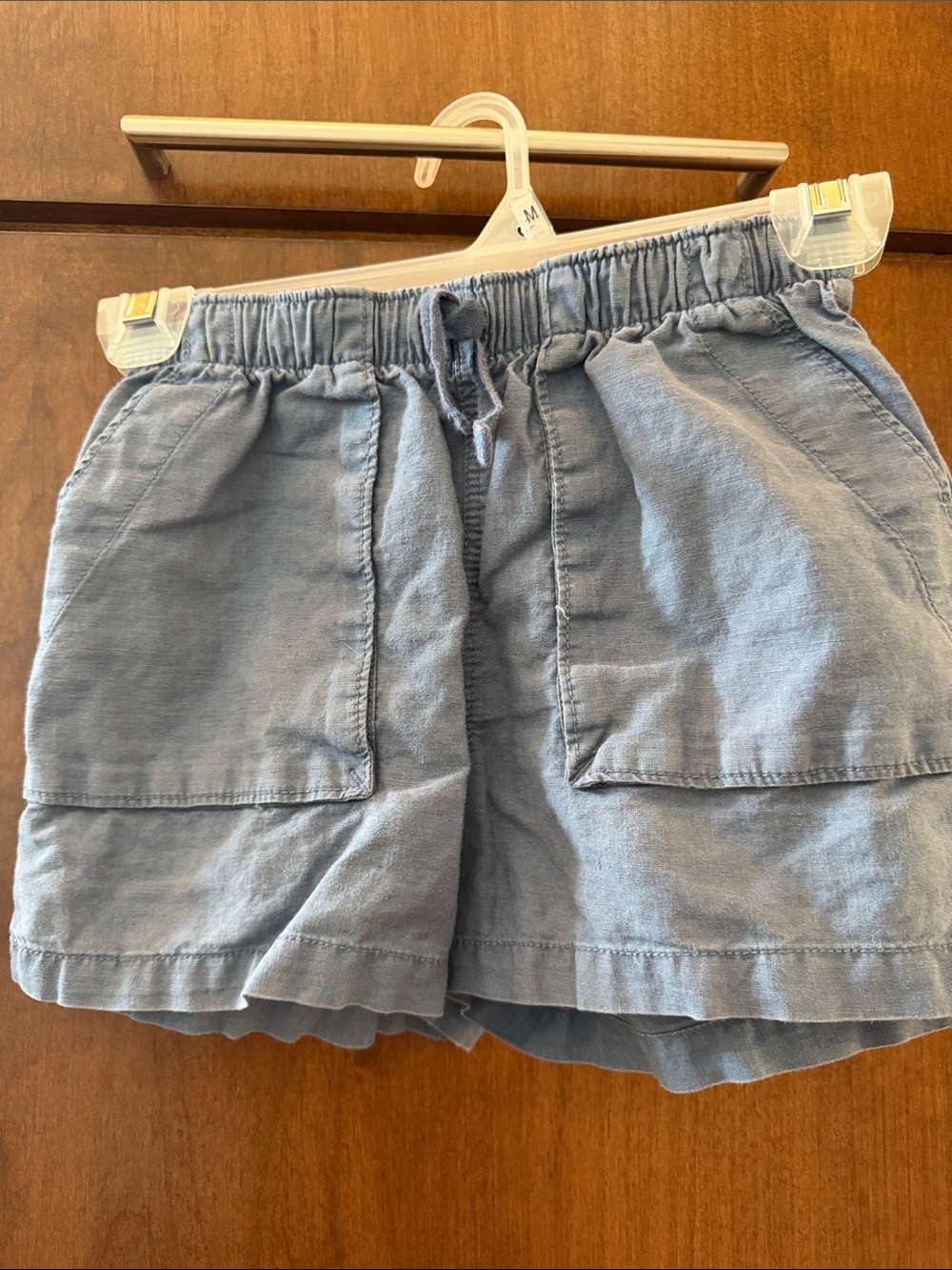 Tea Collection Light Blue Kids Drawstring Pocket Shorts